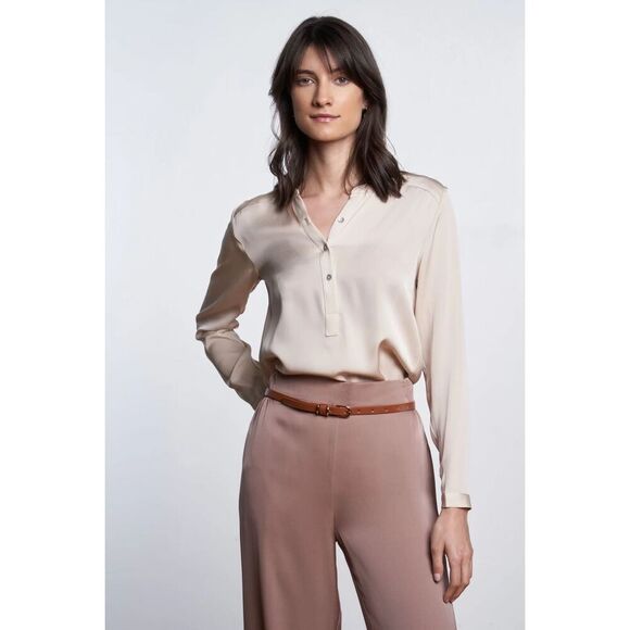 NWT Nouvelle Silk 95 Montenegro Tunic In Dolphin Grey Size Small - Picture 10 of 10